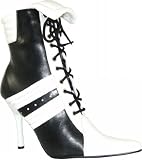 Black/white Lace-up Ankle Boot - Size 9