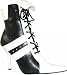 Black/white Lace-up Ankle Boot - Size 9