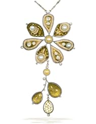 Enchanted Pearl Necklace in Antique Gold and Ivory Tones from The Artazia Collection - N3009