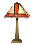 41pIlYg07dL. SL160  Dale Tiffany TT10090 Mission Table Lamp, Mica Bronze and Art Glass Shade