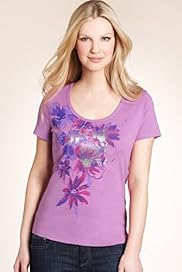 Pure Cotton Floral Bouquet Print Jersey T Shirt