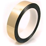 CS Hyde Metalized Mylar Tape with Acrylic Adhesive, 2.2mm Thick, Gold Color, 0.5" x 72 yds