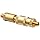 Brass Double Shut-Off Quick Connector 10/32" Thread, .63" OD, 3.25"L Coupler, 1.97"L Plug with Buna-N Seal