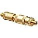 Brass Double Shut-Off Quick Connector 10/32" Thread, .63" OD, 3.25"L Coupler, 1.97"L Plug with Buna-N Seal