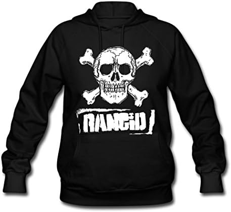 Cust Fashion Rancid Skull Teeth Hoodies Hooded Sweatshirt For Women Black XXL