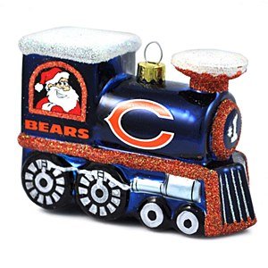 NFL Chicago Bears Blown Glass Train Ornament NFL Chicago Bears Blown Glass Train Ornament