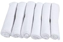 Kushies Wash Cloth 6 Pack, White