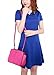 QUANGANG Women's Summer Doll Collar Slim Ruffle Frill Tunic Pleated Dress