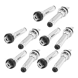 uxcell　DC電源ジャックプラグ　DC電源ジャックコネクタアダプタ　オスプラグ　10個　2.0mmx0.6mmx13mm