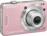 Sony Cyber-shot DSC-W55 Digital Camera - Pink (7.2MP, 3x Optical Zoom) 2.5'' LCD