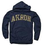 Akron Zips Navy Arch Hooded Sweatshirt