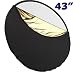 Opteka 43 5-in-1 Collapsible Disc Reflector, Translucent, White, Black, Silver, Gold, with Carrying Case