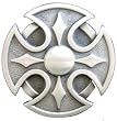 Silver Shield Iron Cross Metal Belt Buckle