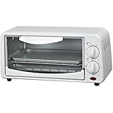 Courant TO-621W 2 Slice Compact Toaster Oven with Bake Tray and Toast Rack, White