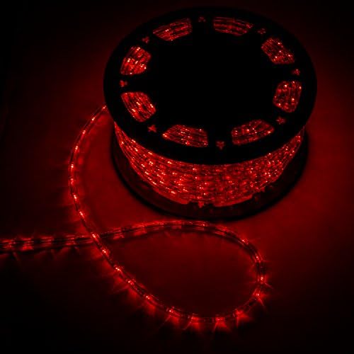 Wal Sliverylake 45M 150FT 1620 LEDs Rope Light Home in/Outdoor Christmas Decorative Party Lighting (red)