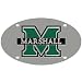 Marshall Thundering Herd Oval Mu Mirrored Plastic