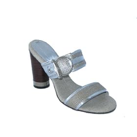 BCBG MAXAZRIA Zemira Silver Raffia Sandals in Silver Natural