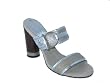 BCBG MAXAZRIA Zemira Silver Raffia Sandals in Silver/Natural