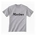 Marines Short Sleeve T-Shirt - Authentic Military Style Physical Training T-Shirt in gray