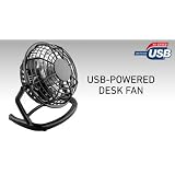 Go Gadgets BLACK Portable USB Retro Desk Fan for PC , Laptop , Netbook, Ultrabook, Apple Macbook , iMacby Go Gadgets