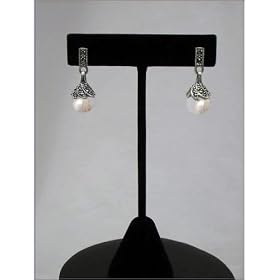 Click here to buy Anna Janssen White Baroque Pearl Marcasite Earrings by Anna Janssen.