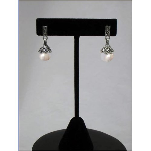 Click here to buy Anna Janssen White Baroque Pearl Marcasite Earrings.