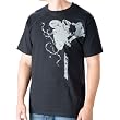 Joe Rocket Stunt Men's Short-Sleeve Sportswear Shirt w/ Free B&F Heart Sticker Bundle - Black