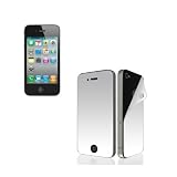 eTECH TWO Set Front and Back Screen Protector Mirror Reflected Style for iPhone 4G - (Total 4pieces, 2 for the Front, 2 for the Back)
