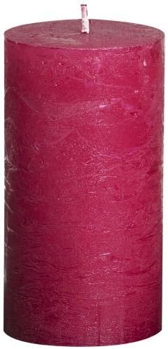 Higlow Rustic Full Metallic Champagne Candles – Unscented Pillar Candles –Fuchsia Pink Candles with a Full Metallic Coat – Slow Burning – Perfect Décor Candle – 80/68m 3.25X 2.75 Inches