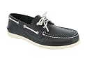 SPERRY A/O MENS LEATHER DECK SHOES NAVY/WHITE