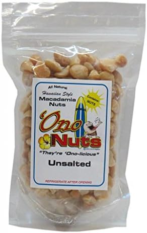 Ono Nuts Maui Grown Macadamia Nuts Unsalted 3 oz. Bag