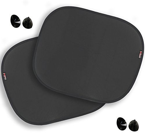 Car Sun Shade - Easy Twist Folding Car Shade - Window Shades With UV Protective Shield - Sunshade Baby - Car Window Screens - Side Window Sun Shade - Car Camping Window Screen - Sun Shade 2 Pieces