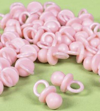 Opaque Tiny Pacifiers (Pink) 48 Pieces