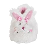 Bunny Rabbit White Faux Fur Plush Young Girls Slippers Size 7/8