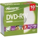 Memorex - 10 x DVD-RW - 4.7 GB 2x - slim jewel case - storage media