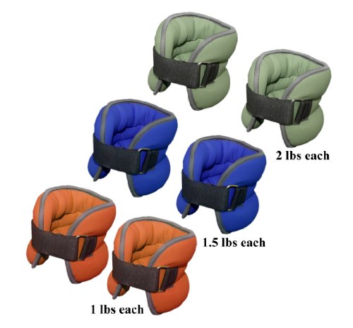 Da Vinci Adjustable Ankle or Wrist Weights, Sold in Pairs, Choose Your Desired Weight