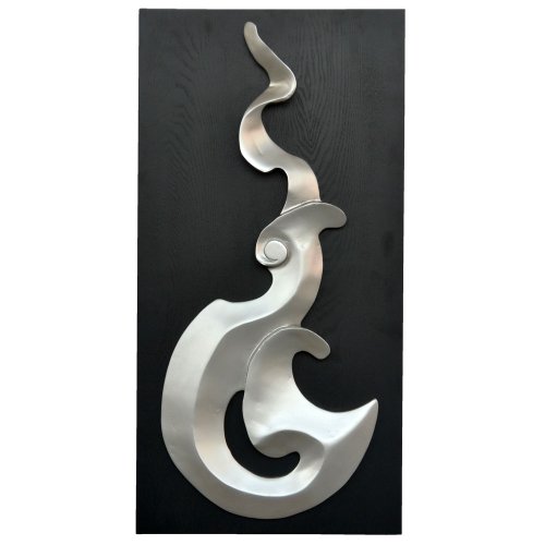 s`home elt8014a FAL x  3D Relief Bild mit Tiefe 37 x 73 cm, silberfarben