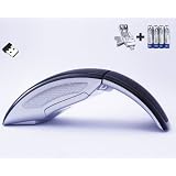 Wireless Mouse - Optical Wireless Mouse - ARC Mouse - Cool and Sleek Design, IDEAL FOR MEDIUM AND SMALL SIZE HANDS - 2.4GHz - (4 X AAA Rechargeable Batteries Provided + Free USB Charger for AA and AAA Batteries) - (SAME OR NEXT DAY DISPATCH)by LowPriceBestQuality