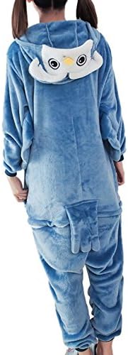 Ouying Women's Onesie Kigurumi Pajamas Unisex Adult Cosplay Clothing Deep Owl S