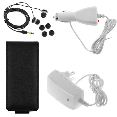 GTMax Black Permium Durable Leather Flip Carrying Case + Car Charger + Home Charger + Black Stereo Candy Soft Gel Headset 3.5mm for Apple iPod nano 16GB 8GB 5th 5G Generation NEWEST MODEL GTMax Black Permium Durable Leather Flip Carrying Case + Car Charger + Home Charger + Black Stereo Candy Soft Gel Headset 3.5mm for Apple iPod nano 16GB 8GB 5th 5G Generation NEWEST MODEL