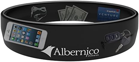 Runner Waist Pack Running Belt by Albernico Fitness. Hold Keys Cash and Phone in Runners Belt Zipped Pockets. Don't Wait Keep Your Hands Free and Enhance Your Exercise Experience Order Yours Now.