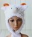 White Sheep Animal Plush Hat