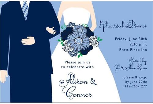 UNC North Carolina Tar Heels Newlywed Invitations 25 Ct