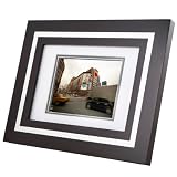 5x7_5.6_128_mahogany with brush silver enclosure Digital Picture Frame