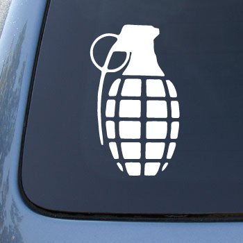 GRENADE - Car - Truck - Notebook - Vinyl Decal Sticker #2071 | Vinyl Color: White