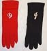 Set of Two Imported Red and Black Wool Jersey Gloves Reinforced By Nylon Fibers Trimm...