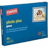 Staples Photo Plus Gloss Paper, 4 x 6, 60 Sheets