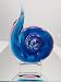 Murano Glass Vase Mouth Blown Art Rainbow Sommerso Snail Sculpture X1455