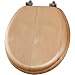 Mayfair 9601NI Natural Reflections Wood Toilet Seat with Nickel Hinge, Round, Maple