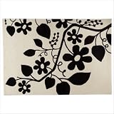 Mercedes White / Black Contemporary Rug Size: 5'6 x 7'10